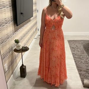 BNWT AMUR pleated chiffon dress